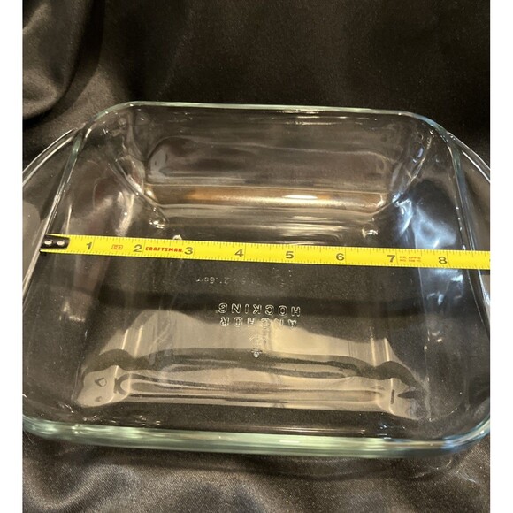 VTG Anchor Hocking 2Qt Baking Dish Clear Glass 8.5”X8.5”X2” Square NEVER USE USA - Picture 10 of 14